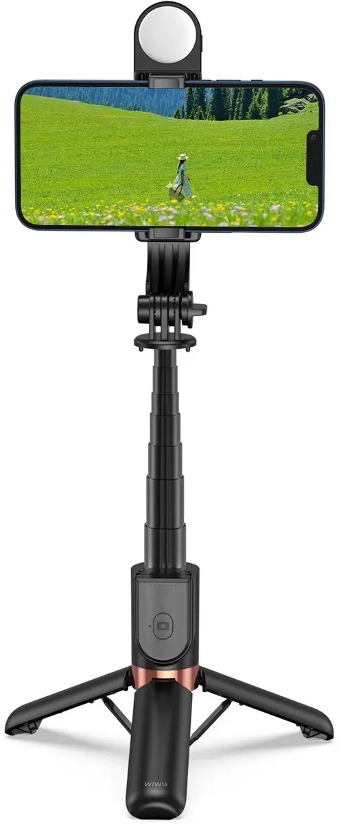 WiWu mini Selfie Stick Wi-SE011 - 7 Inch - Zwart