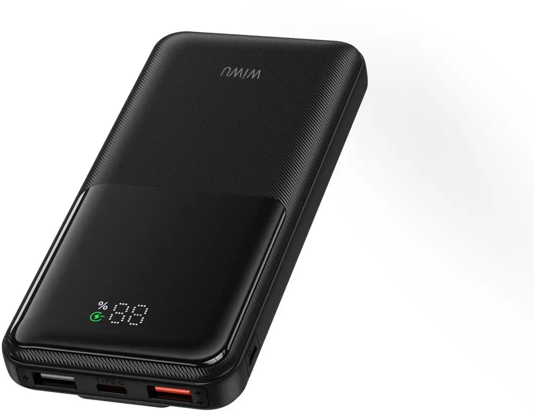 WiWu Powerbank 10000mAh 2-in-1 Type-C/Lightning - 22.5W - Zwart