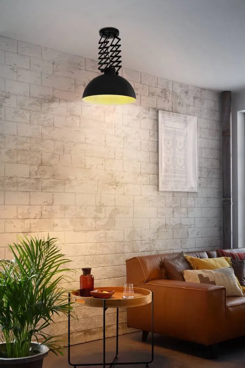 Eglo Donington Plafondlamp E27 - Ø45cm - Zwart/Crème - afbeelding 6 van 6
