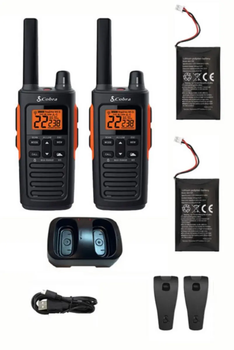 Cobra RX680 PMR446 Portofoons Set - 10 Stuks - IP54 - Zwart