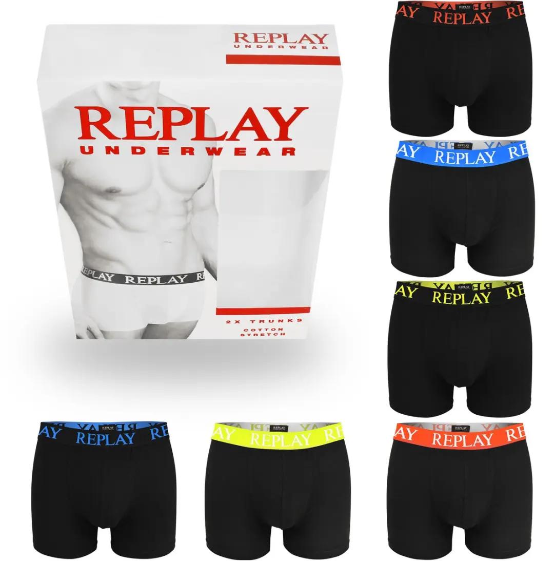 Replay Heren Boxershorts Set 6 Stuks - Zwart - Maat S