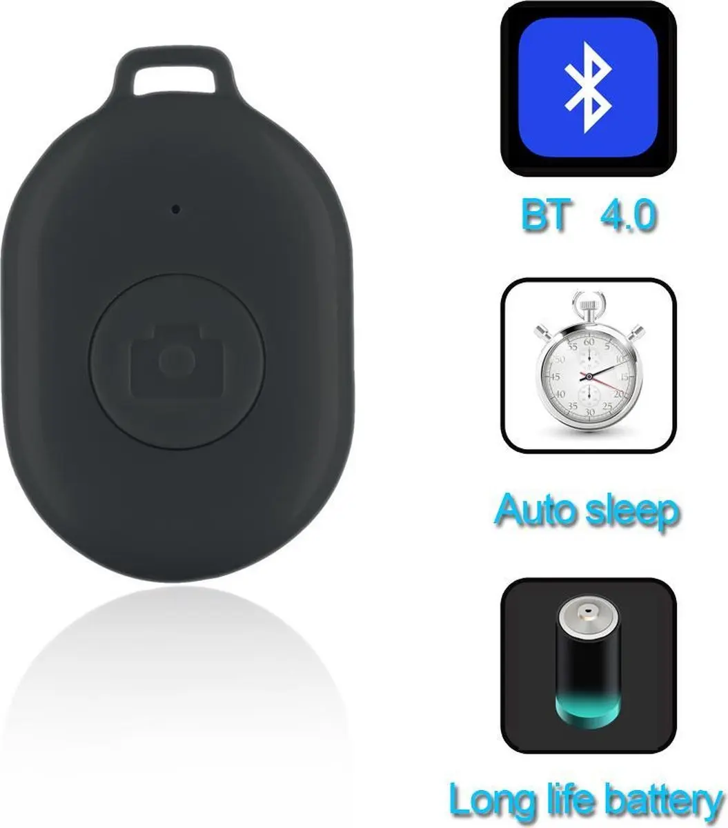 MOJOGEAR MG-02MINI-Black Bluetooth Afstandsbediening Smartphone Camera - Zwart