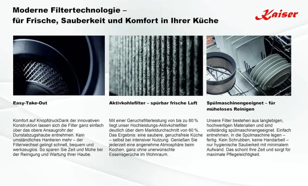 Kaiser KCT 9362 IEm Inductiekookplaat 4 Zones - 1250 m³/u