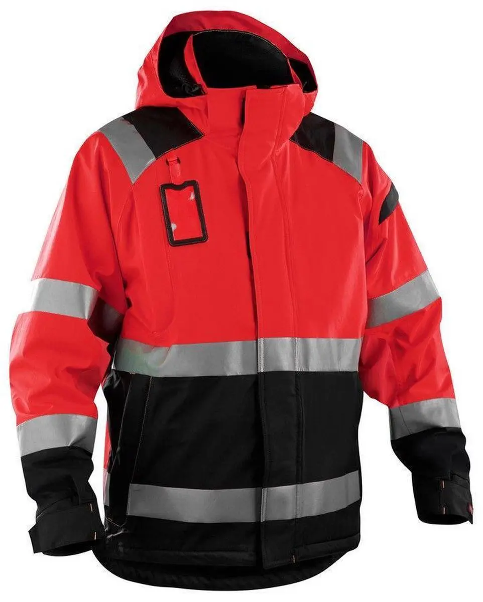 Blåkläder 4987-1987 Shell Jack High Vis - Rood/Zwart S