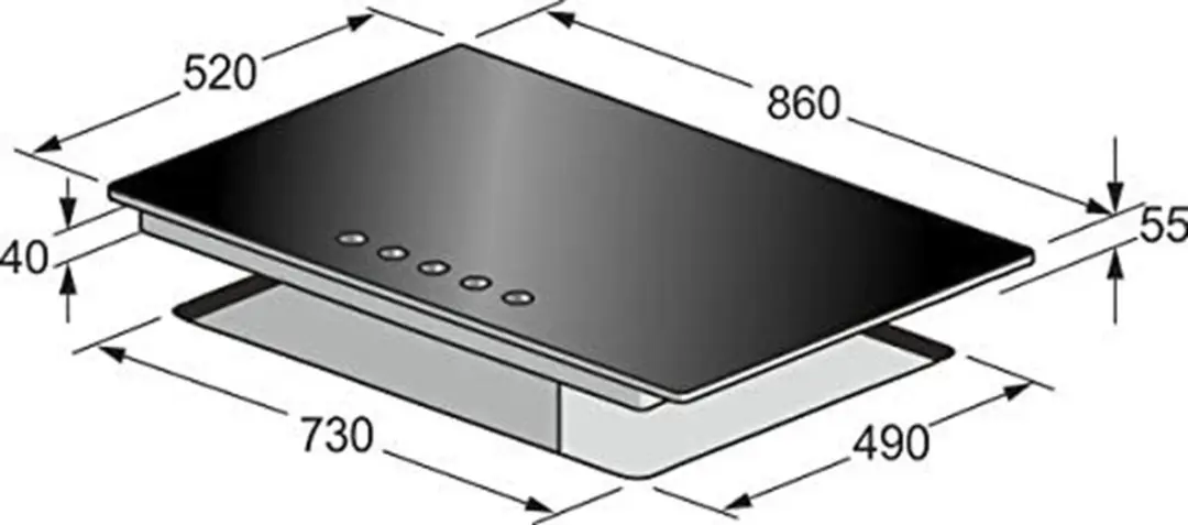 Kaiser KCG 9386 Turbo Gaskookplaat 86cm - 5 Branders 3,8kW