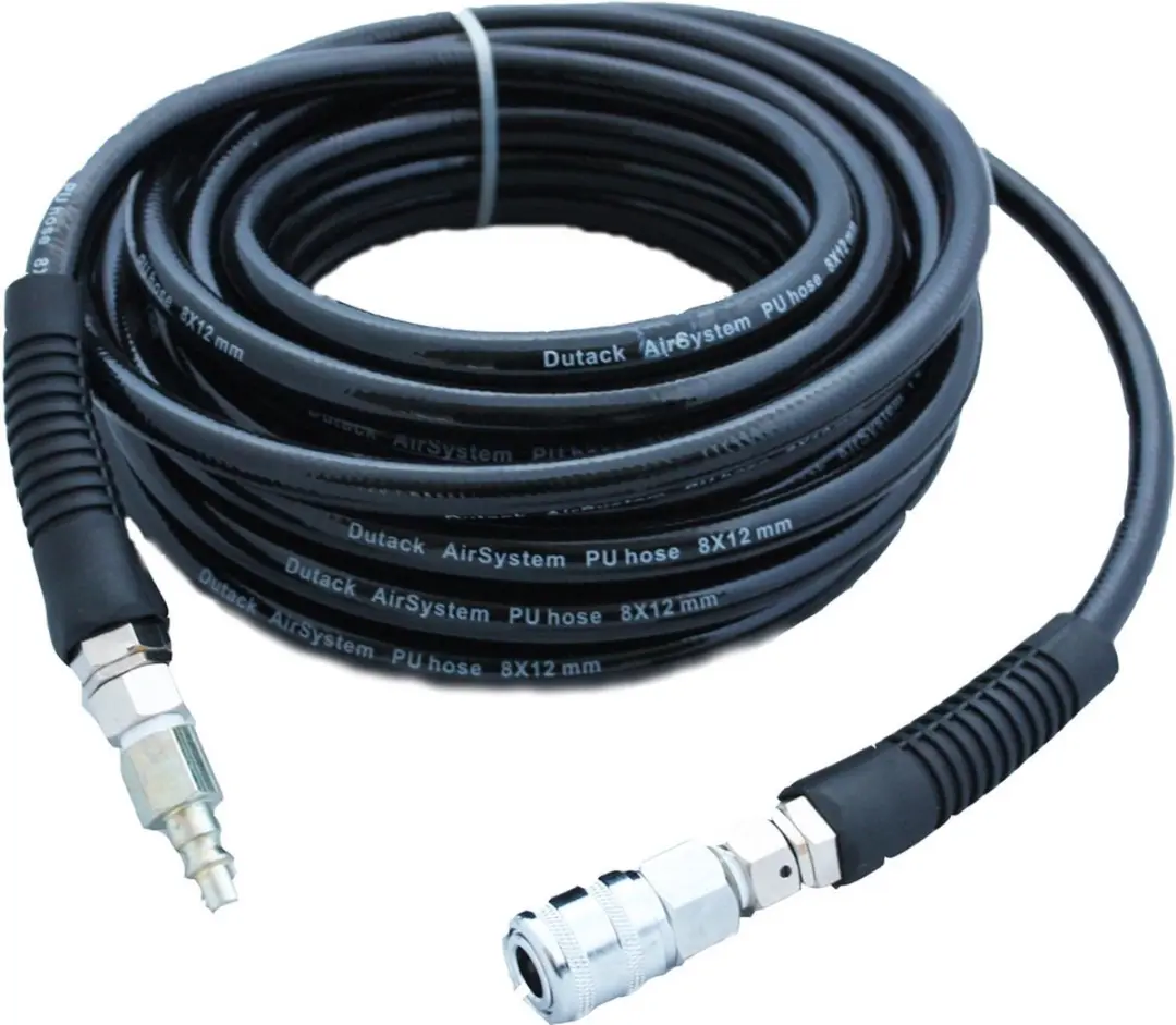 DutackPro Persluchtslangset 10m - 12 bar - Zwart