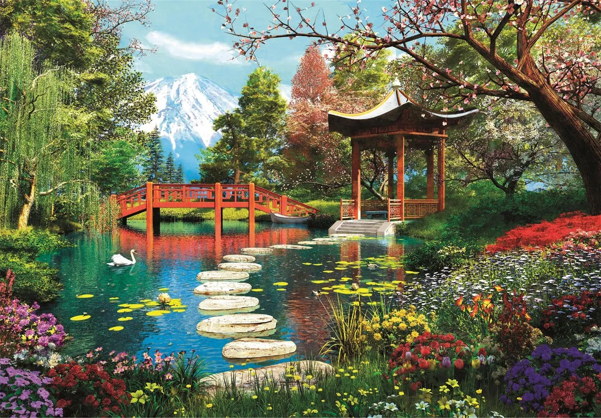 Clementoni Fuji Garden Puzzel 1000 Stuks - Multicolor