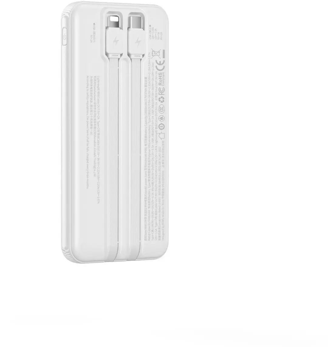 WiWu Powerbank 10000mAh 2-in-1 Type-C/Lightning - 22.5W - Wit