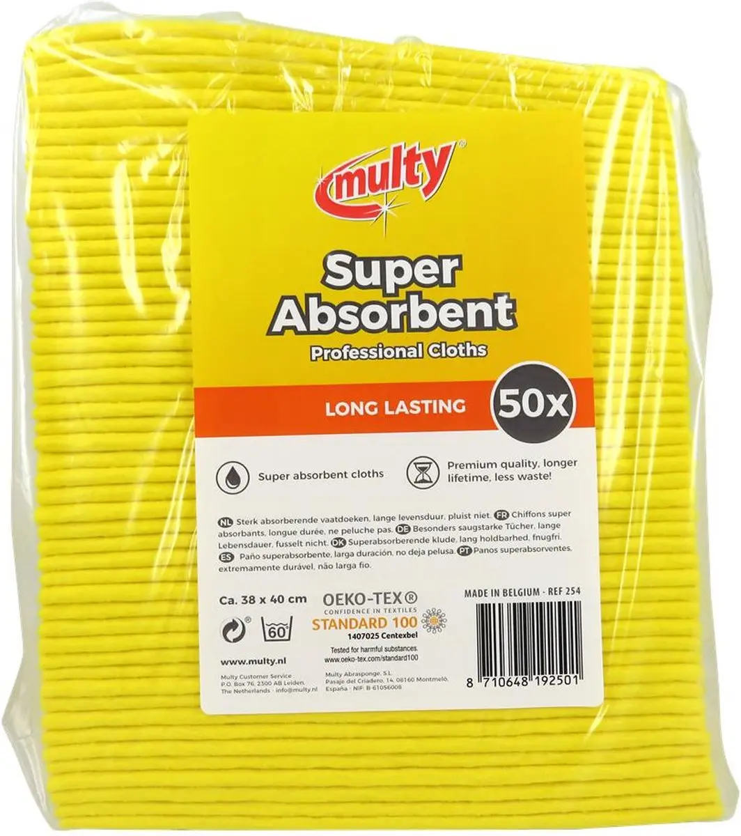 Multy Meerdingendoekjes Geel - 50 Stuks
