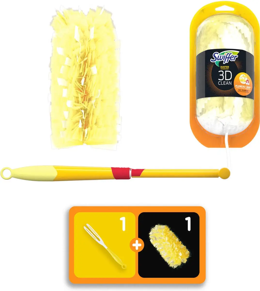 Swiffer Duster 3D Clean XXL Starterkit - 1 Stuks - Geel