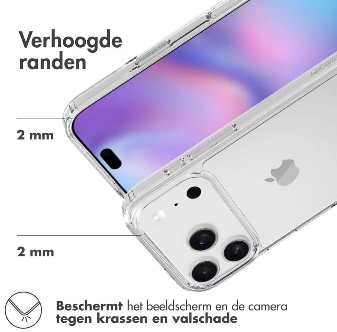 WiWu iPhone 17 Pro Combi Pack - Hoesje + Screenprotector - Transparant/Zwart