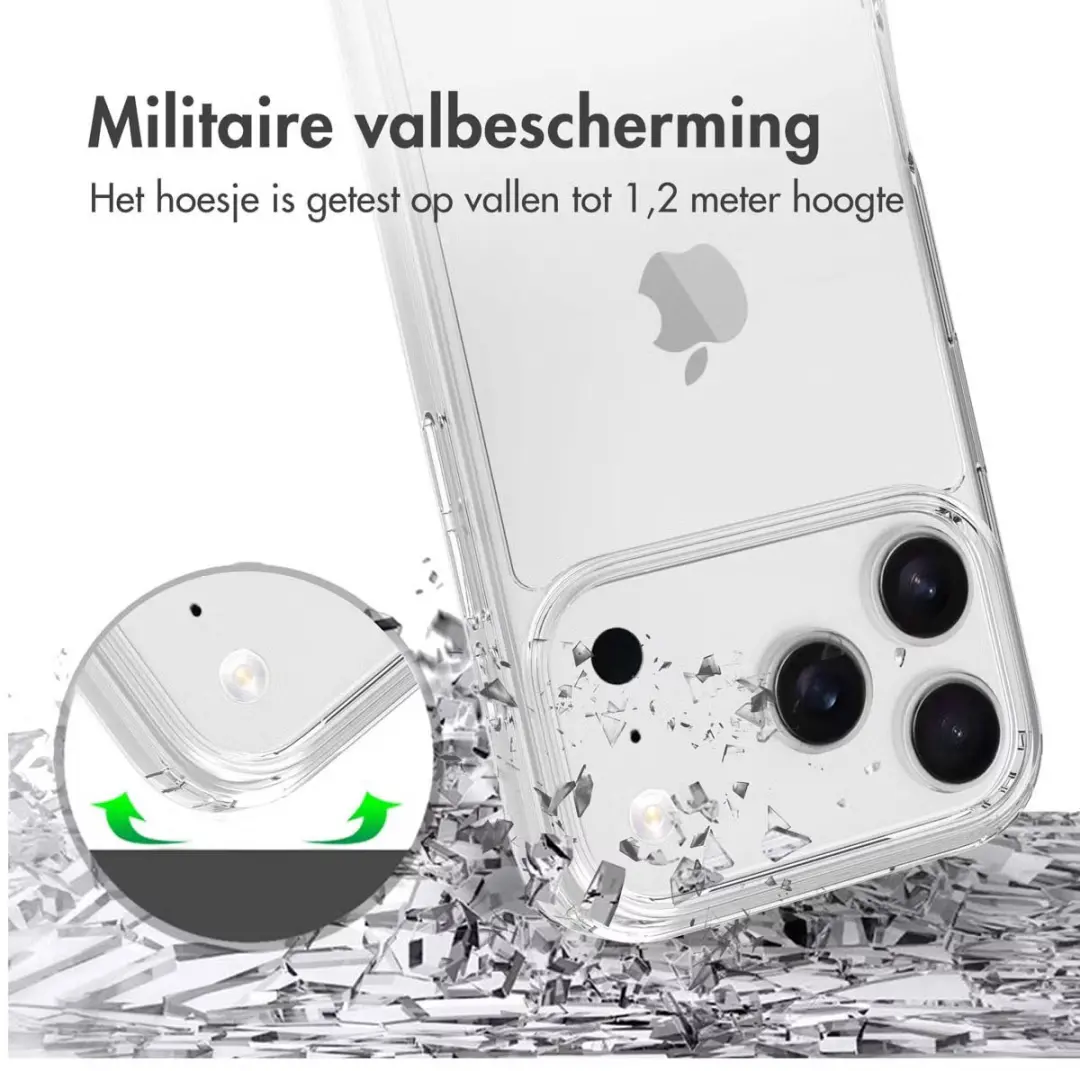 WiWu iPhone 17 Pro Combi Pack - Hoesje + Screenprotector - Transparant/Zwart