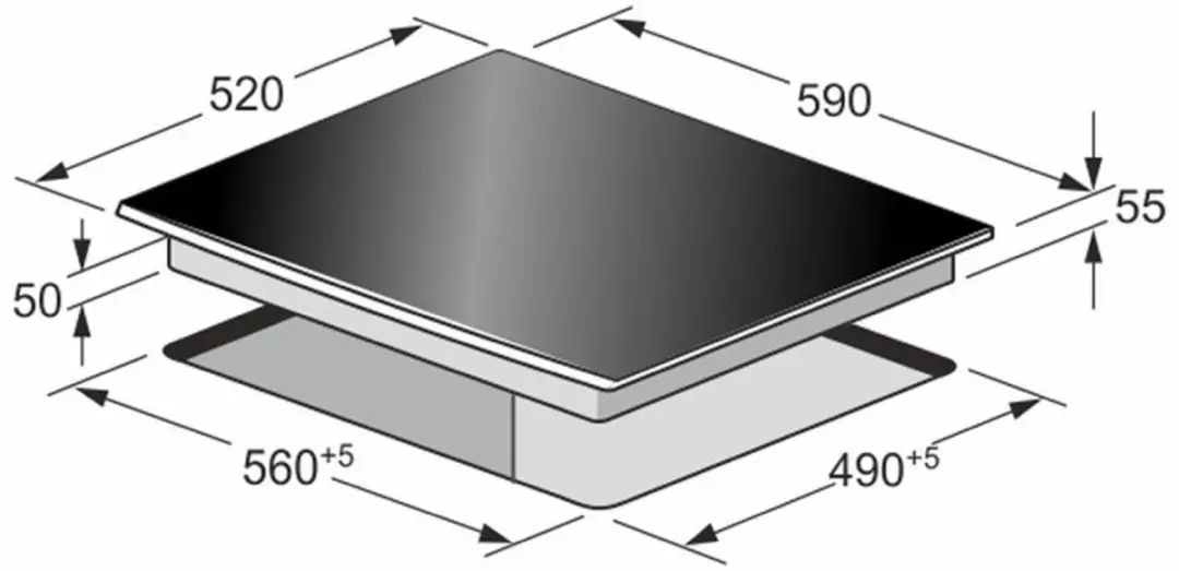 Kaiser KCT 6745 FI AD Flex Inductiekookplaat 60cm - Antiek Goud/Zwart