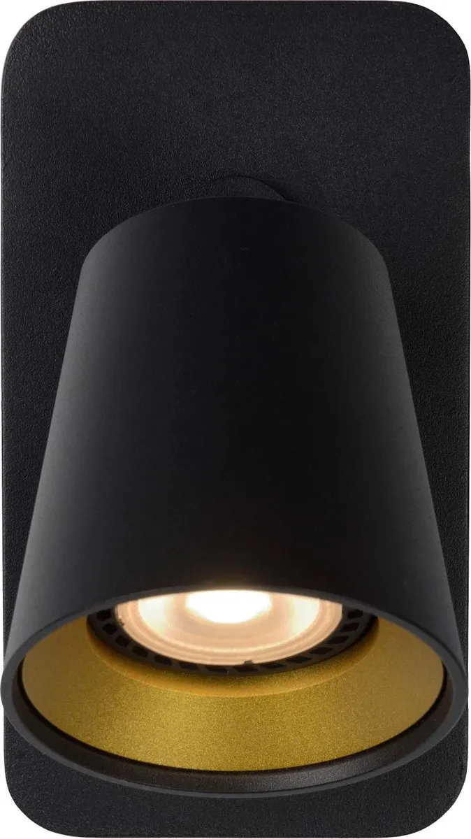 Lucide TurnOn LED Wandlamp GU10 5W - Zwart