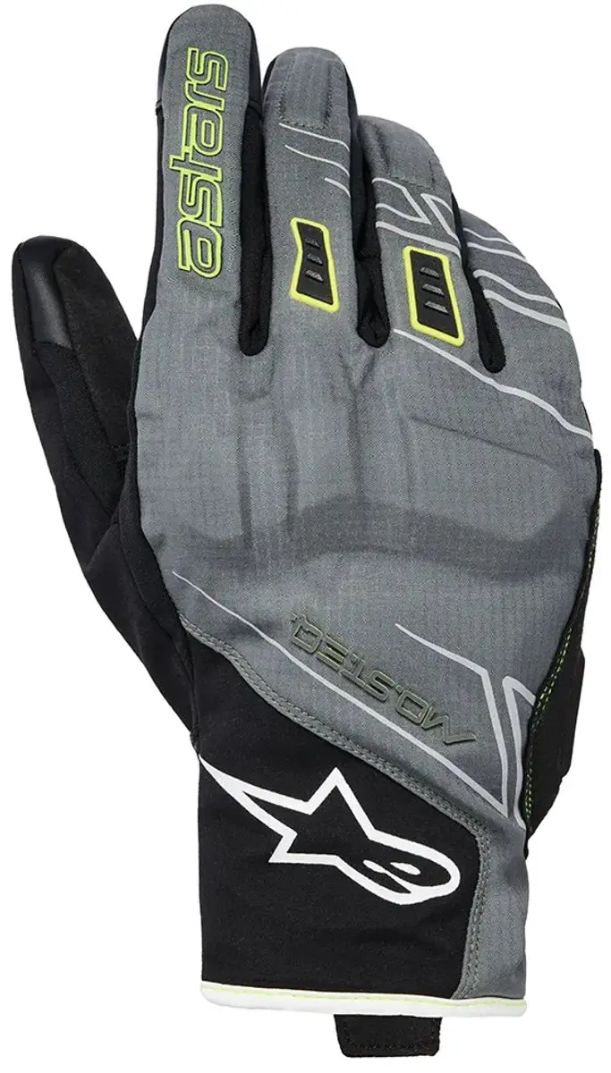 Alpinestars Moblast WP Motorhandschoenen - L - Grijs/Geel/Zwart