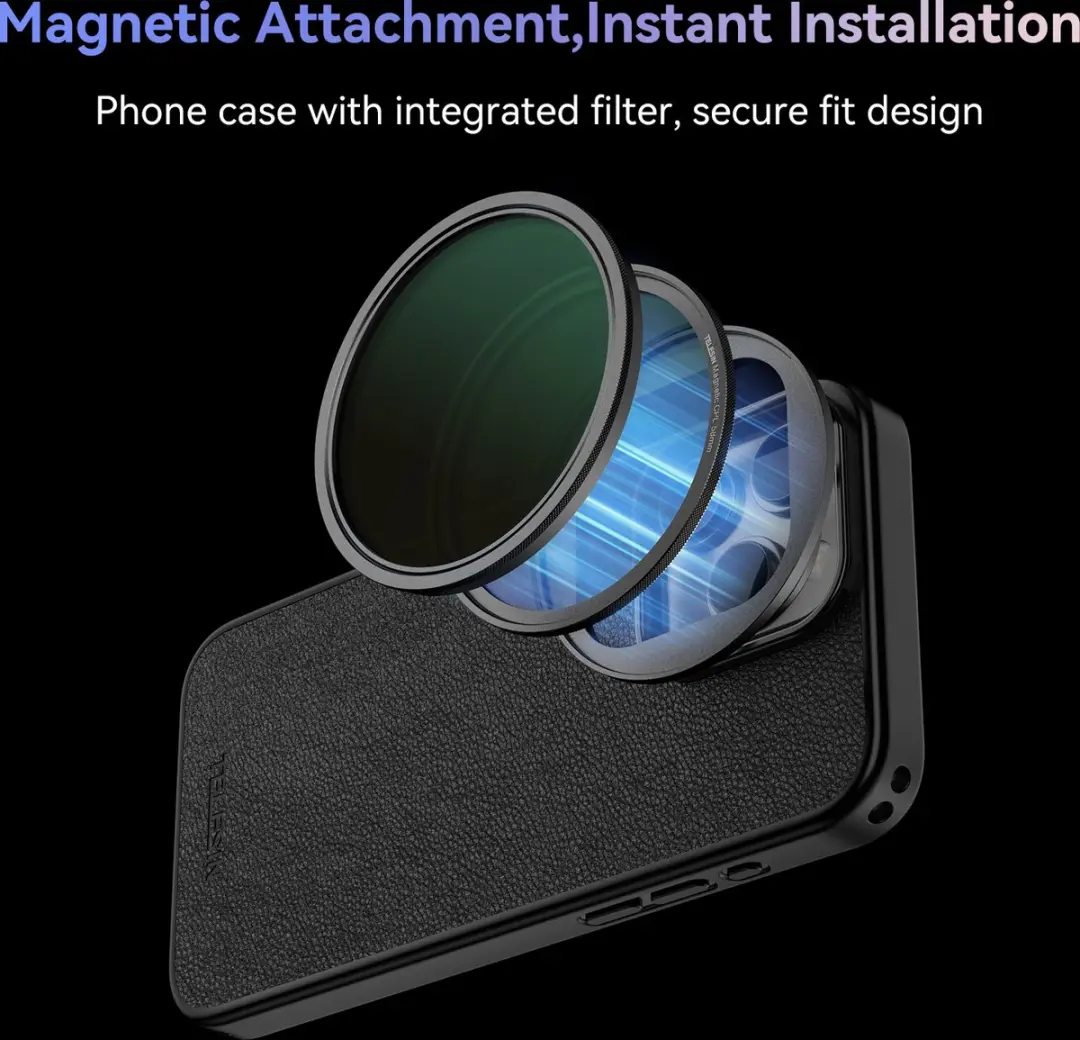 Telesin Lenscase met Filtermount iPhone 15 Pro - Zwart