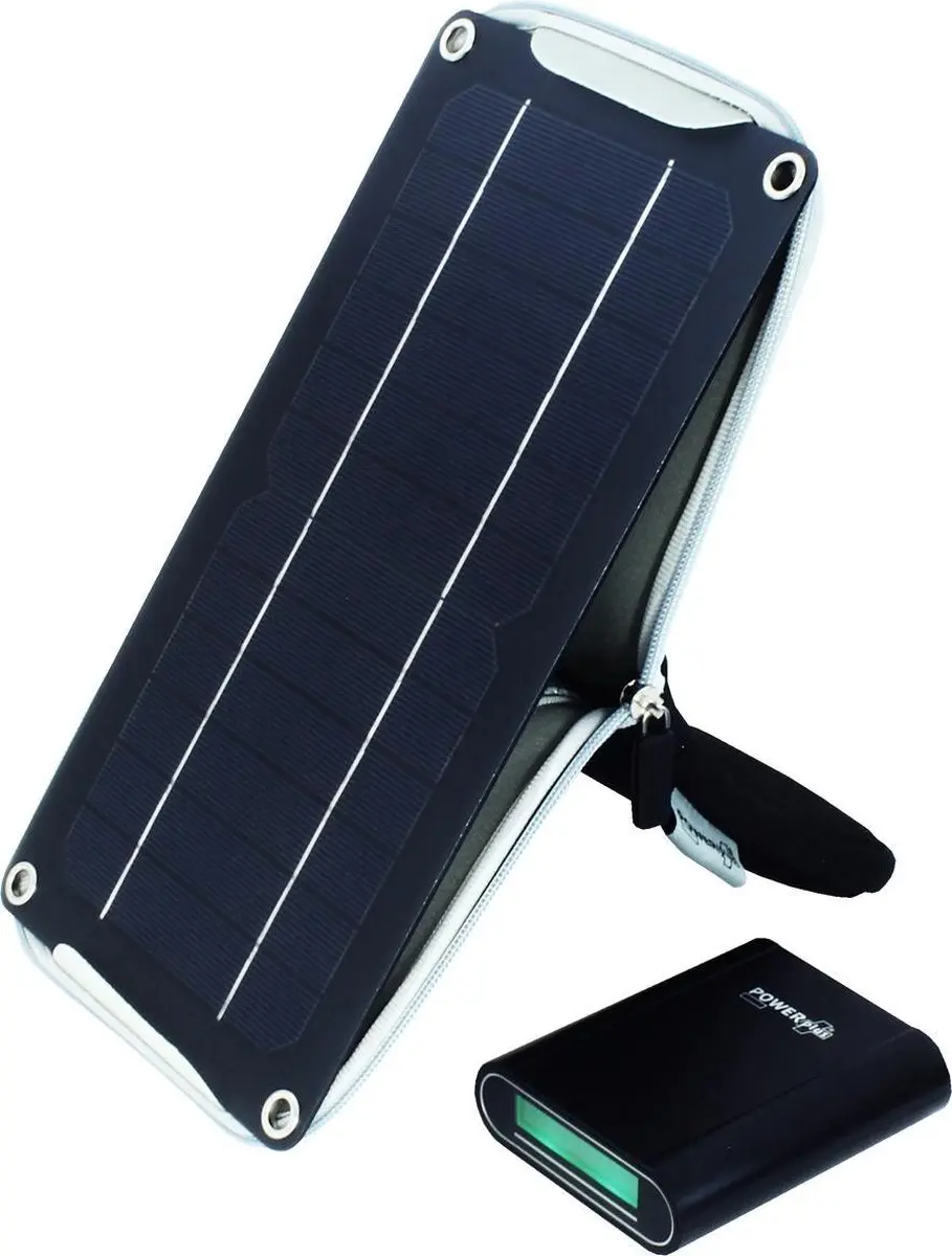 Powerplus Crocodile Solar Powerbank 10400mAh - 2x USB - Zwart