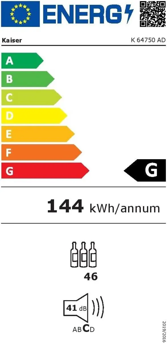 Kaiser K 64750 AD Wijnkoelkast 145L - 2 Zones - Antraciet