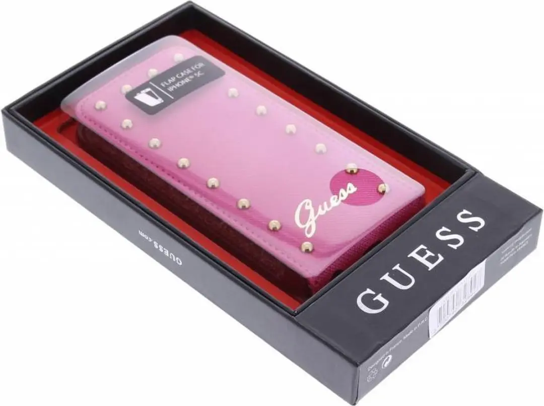 GUESS Studded Flip Case 5C000474 - iPhone 5C - Roze