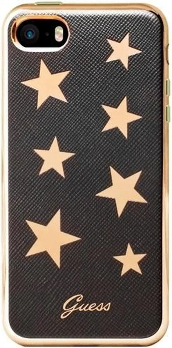 Guess Stars TPU Hoesje - iPhone 5/5s/SE - Zwart