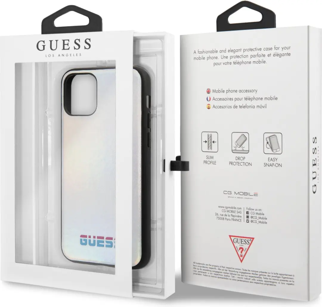 Guess GUHCN65BLD Hoesje iPhone 11 Pro Max - Zilver
