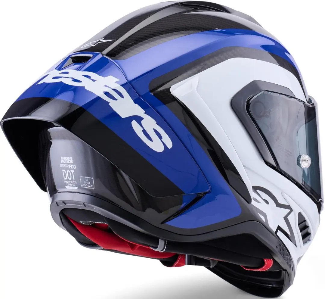 Alpinestars Supertech R10 Arius Helm - XS - Zwart/wit/blauw