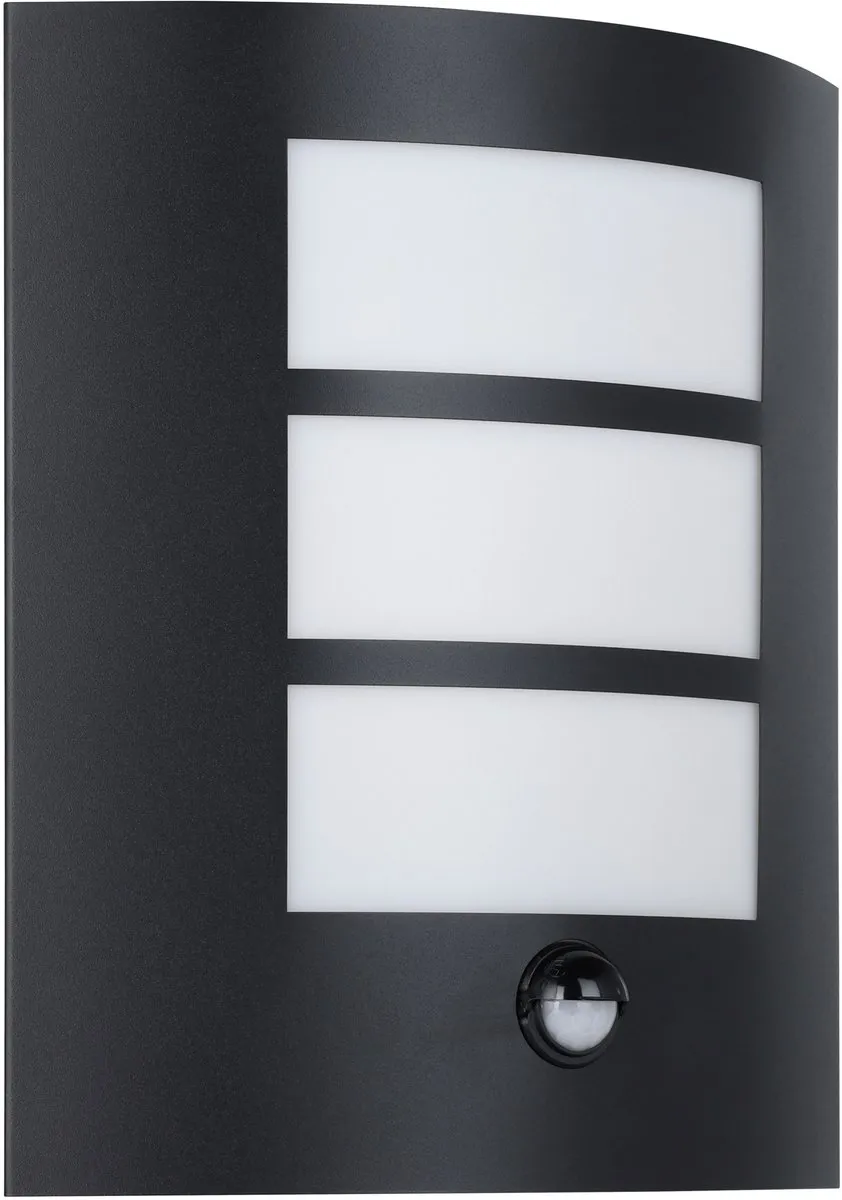 Eglo City Wandlamp Buiten E27 - Zwart/Wit