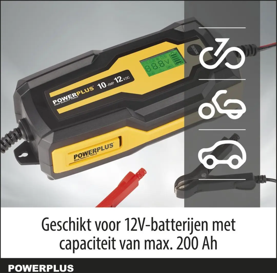 Powerplus POWX4207 Slimme Acculader 160W - 3-200 Ah