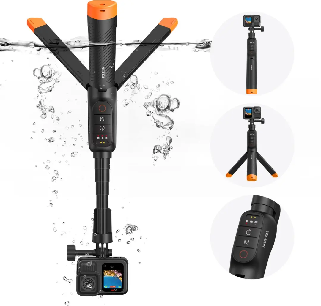 Telesin T-S1-TSS-07 Selfiestick Statief 3-in-1