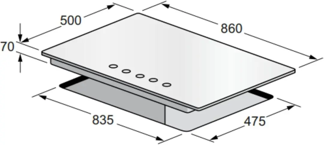 Kaiser KG 9236 Turbo Gaskookplaat 90cm - 5 Zones
