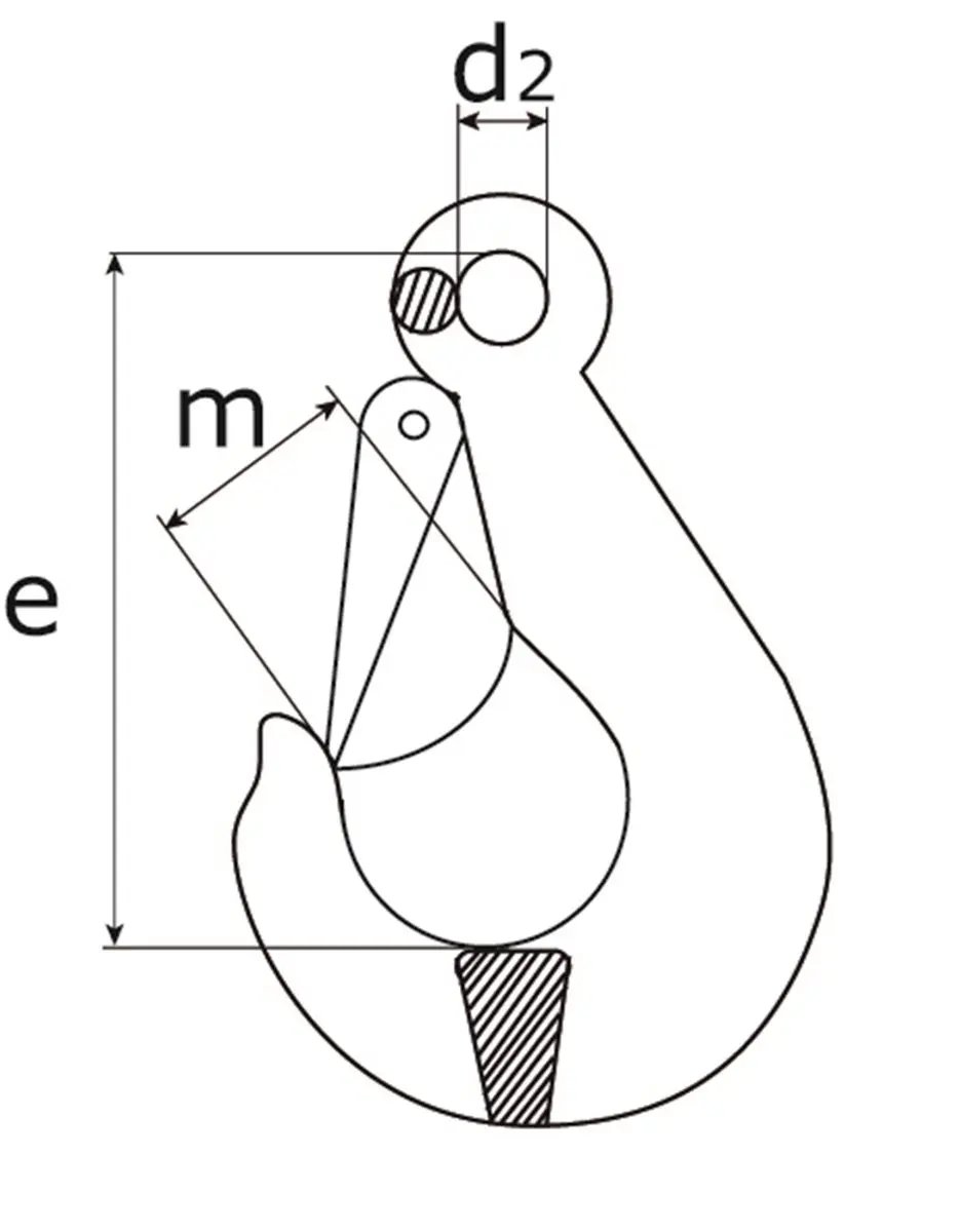 Dulimex Lasthaak DIN 689 M Klep 500kg - Grijs