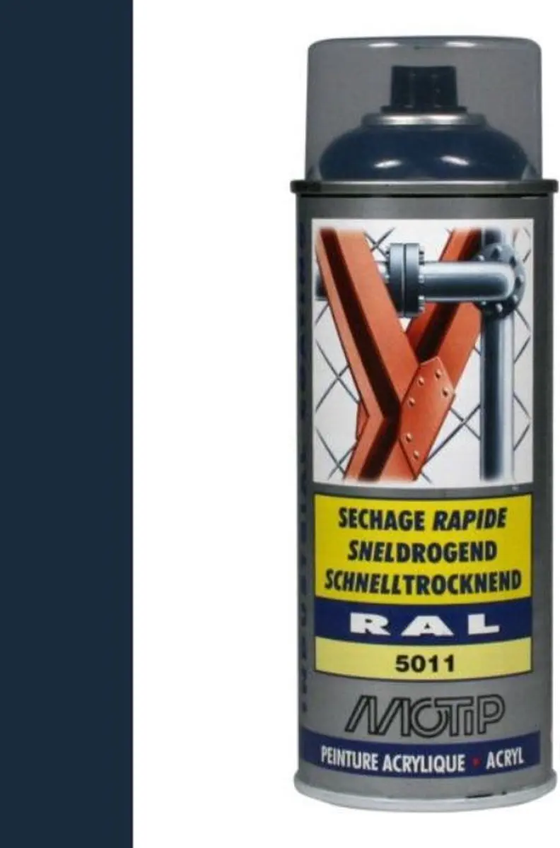 Motip Acrylspray RAL 5011 Staalblauw 400ml