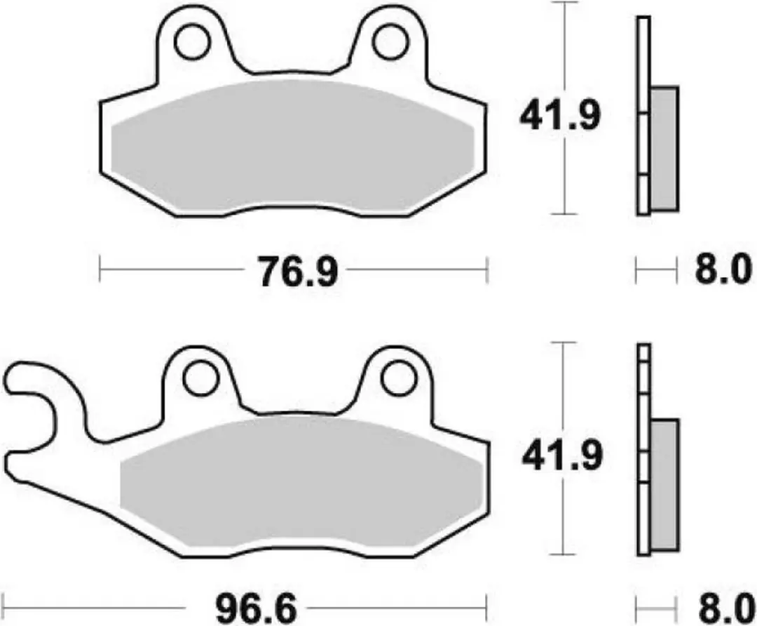Nissin Remblok Triumph Daytona I Classic 1999-2000 - Grijs/Blauw