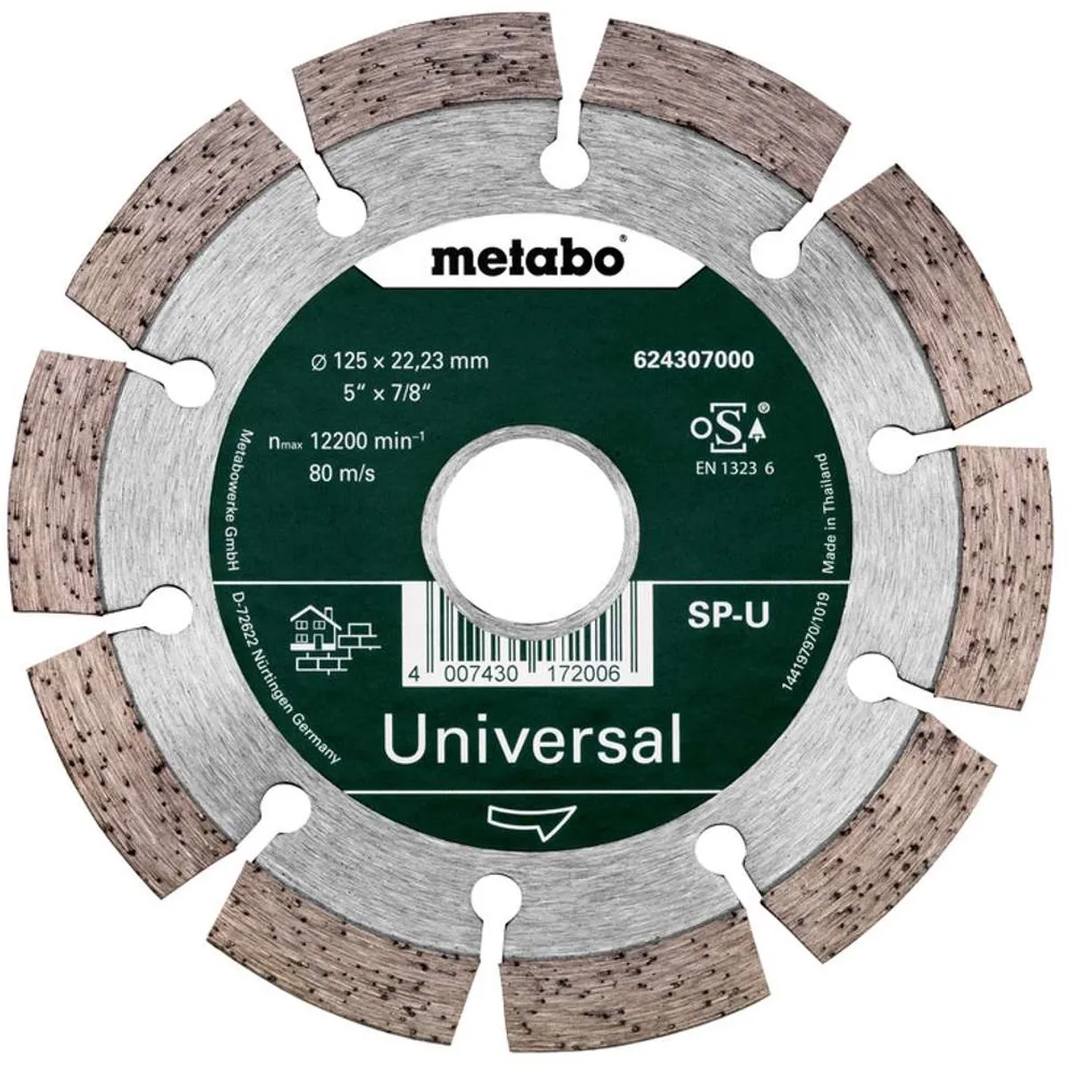 Metabo Diamant-doorslijpschaaf 125mm 624307000 - Beton/Steen