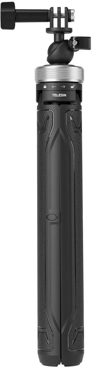 Telesin Selfiestick & Statief 32-150cm - 1,5kg - Koolstofvezel - Zwart