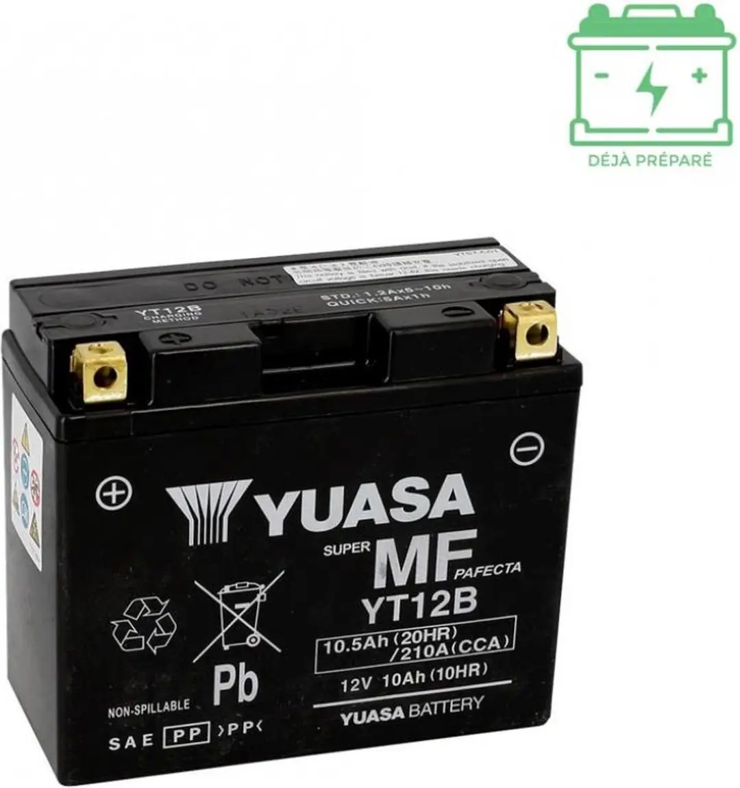 Yuasa YT12B Motoraccu 12V 10.5Ah - Ducati 800 Monster S2R