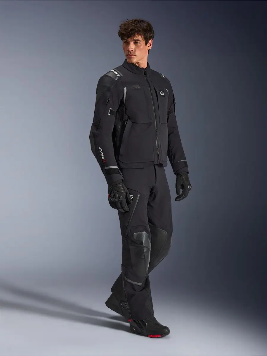 Alpinestars Andes Pro Drystar XF Motorjas - Zwart/DG - 3XL