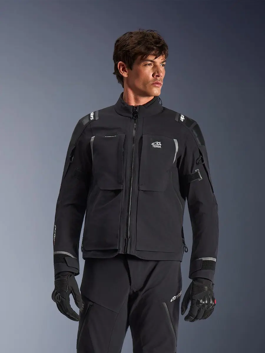 Alpinestars Andes Pro Drystar XF Motorjas - Zwart/DG - 3XL