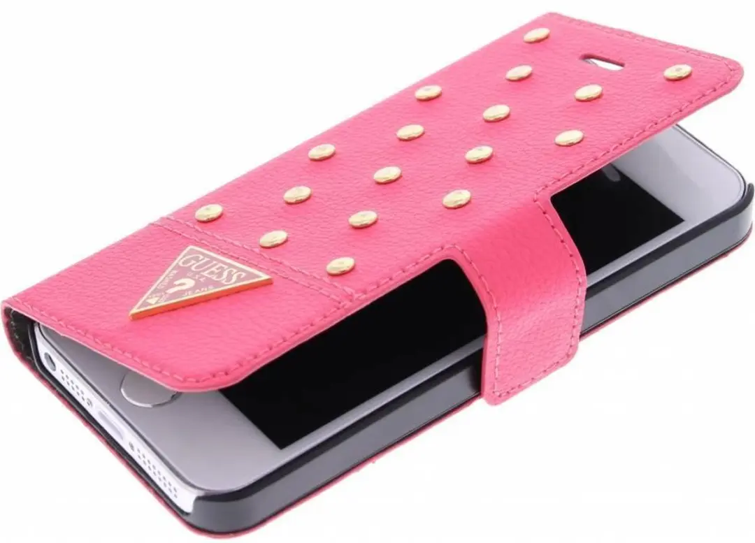 Guess iPhone 5/5s/SE Hoesje - Roze Kunstleer