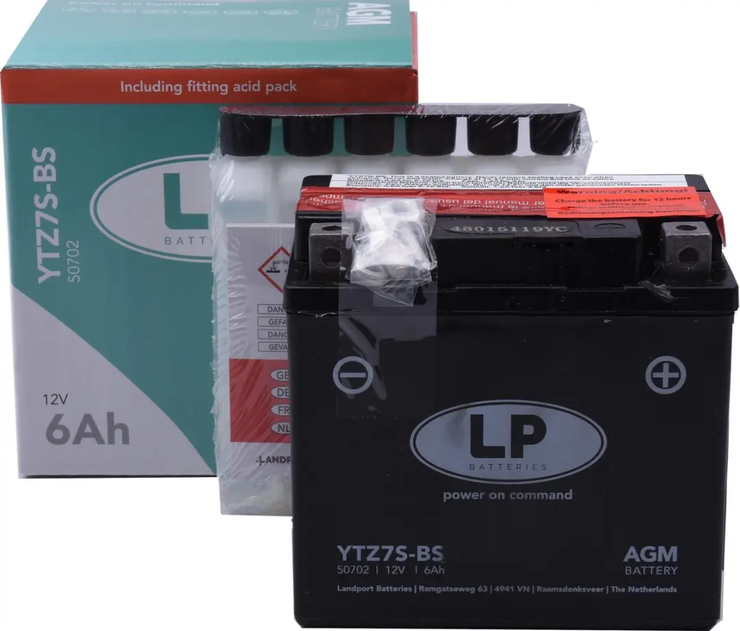 Landport AGM Accu YTZ7S-BS - 12V 6Ah 100CCA
