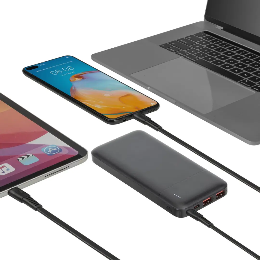RivaCase VA2101 Powerbank 10.000mAh - 22,5W - 3x USB - Zwart