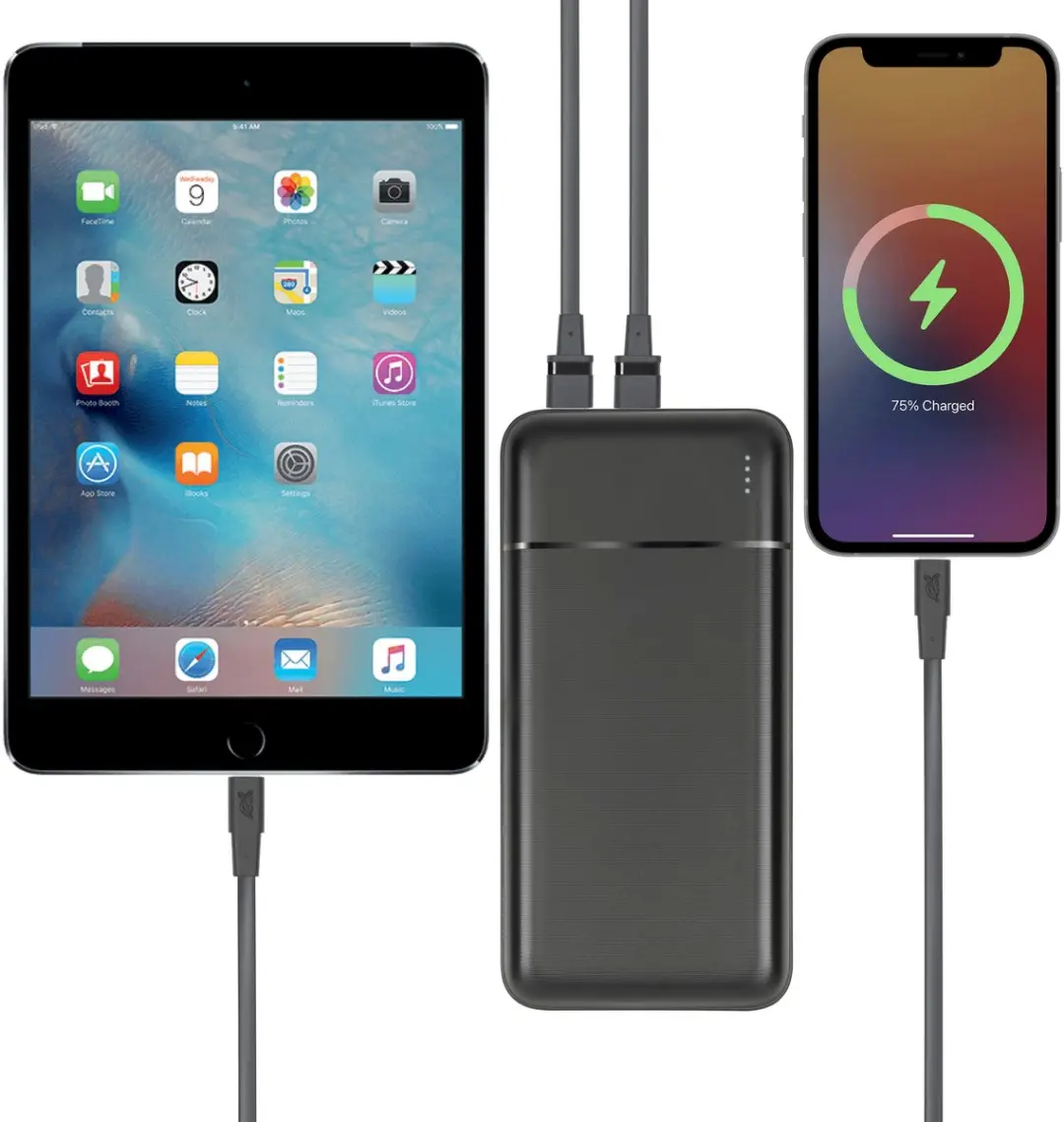RivaCase VA2101 Powerbank 10.000mAh - 22,5W - 3x USB - Zwart - afbeelding 6 van 6