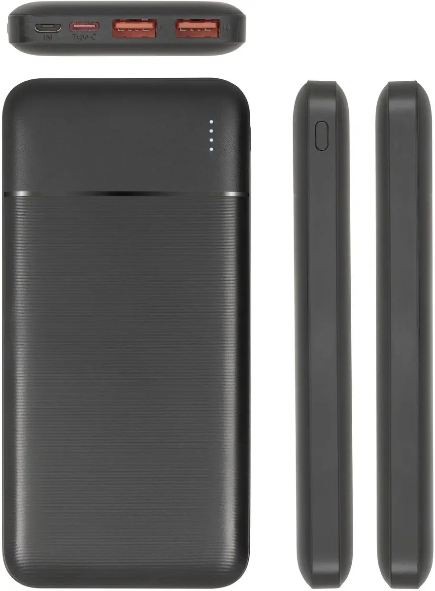 RivaCase VA2101 Powerbank 10.000mAh - 22,5W - 3x USB - Zwart
