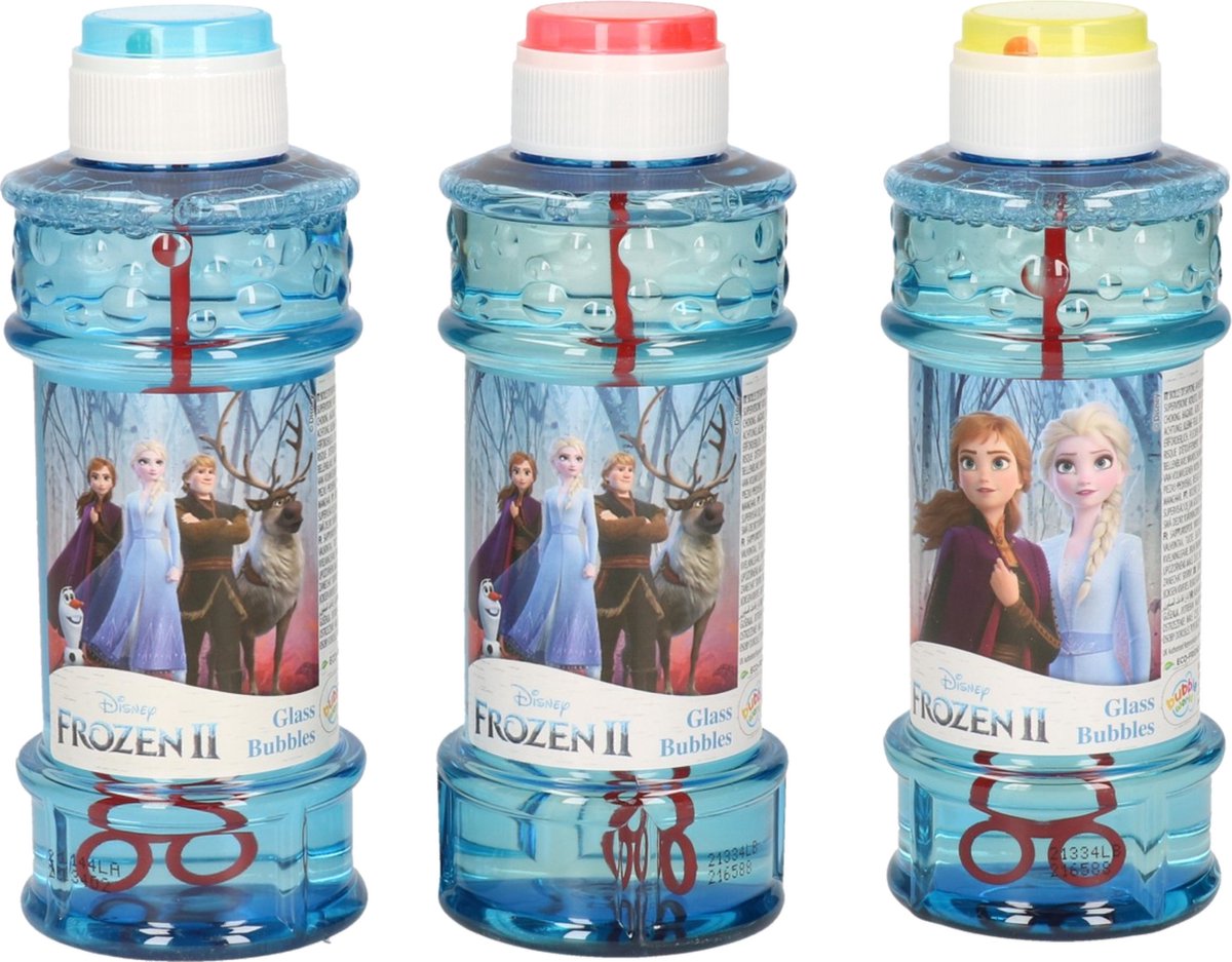 3x Disney Frozen 2 bellenblaas flesjes met spelletje 300 ml voor kinderen - Uitdeelspeelgoed - Grabbelton speelgoed