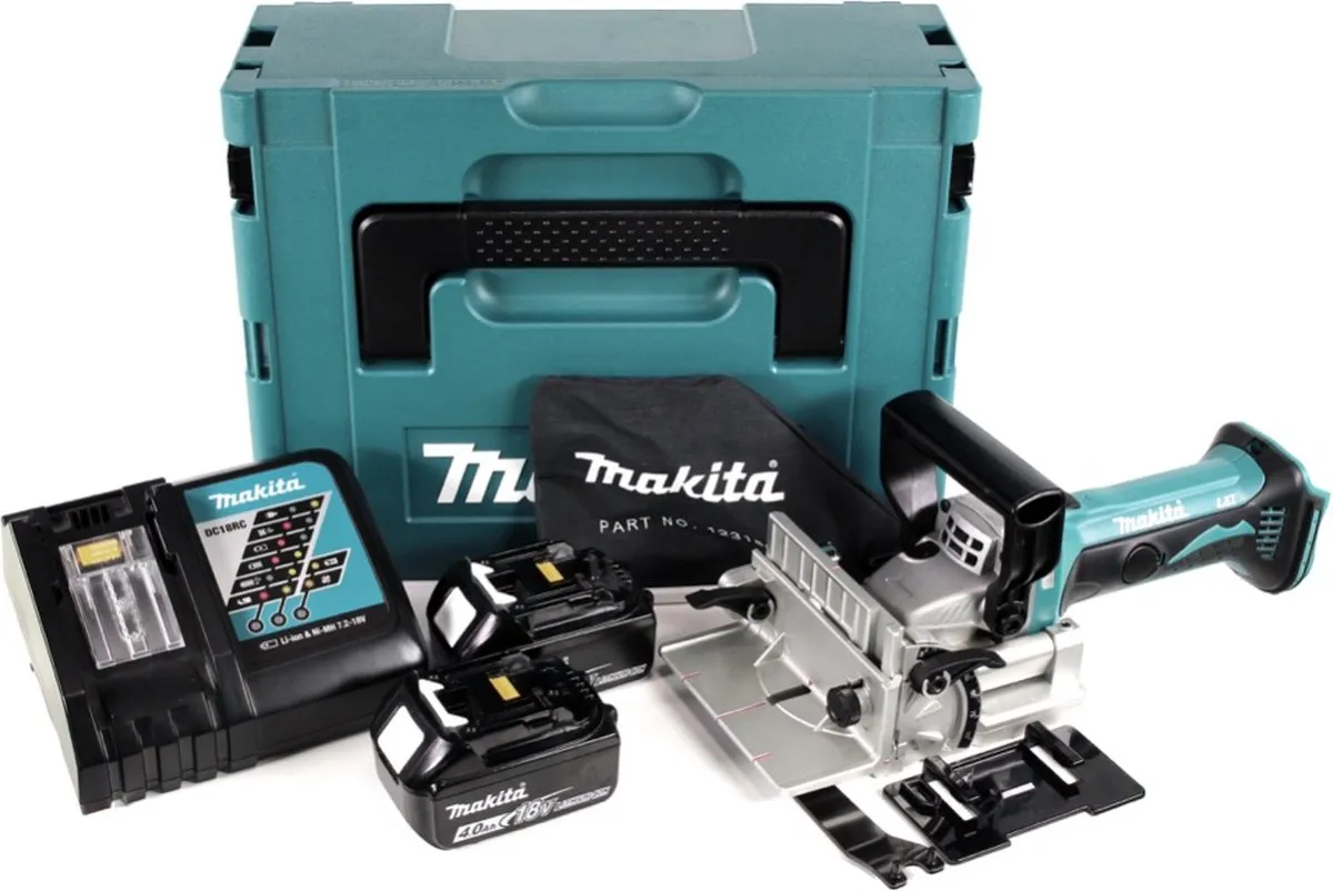 Makita DPJ180RMJ 18V Li-Ion accu lamellenfrees set (2x 4.0Ah accu) in Mbox