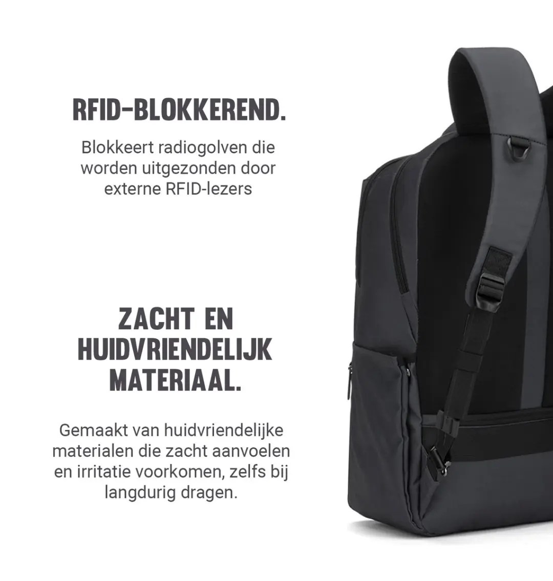 Pacsafe Metrosafe X Rugzak 25L - RFID-blokkerend - Grijs
