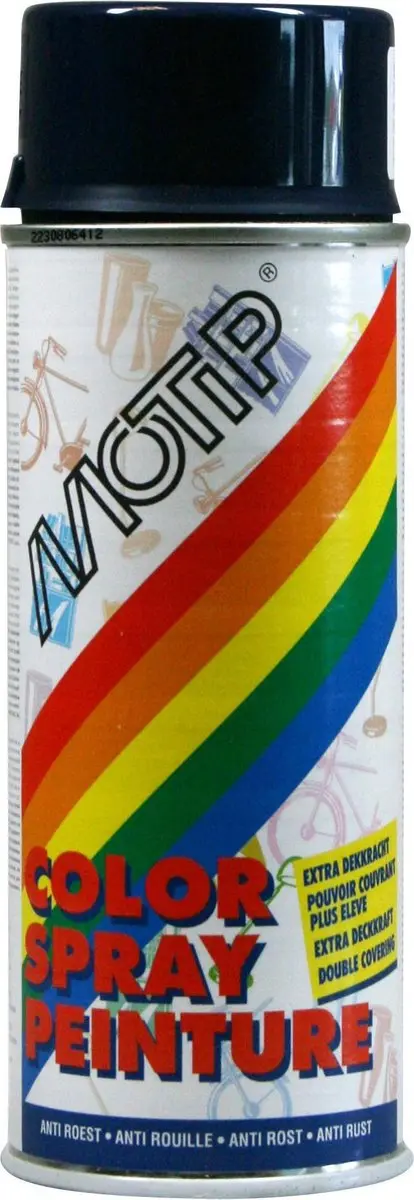 Motip Deco Alkyd Hoogglans Lak RAL 5011 Staalblauw 400ml