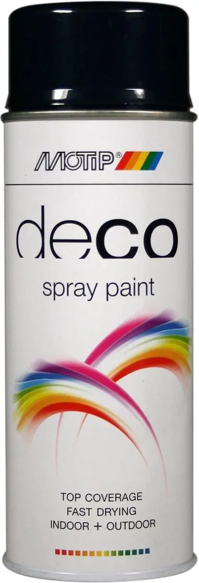 Motip Deco Alkyd Hoogglans Lak RAL 5011 Staalblauw 400ml