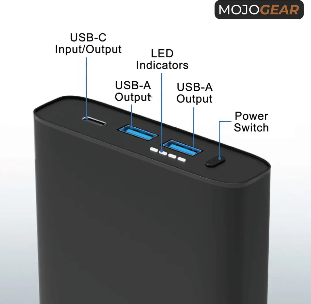 MOJOGEAR ULTRA MG-PB5 Powerbank 26.800mAh 100W - Zwart - afbeelding 6 van 6