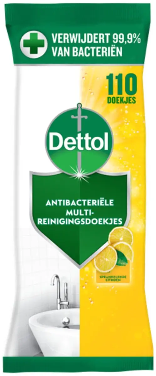 Dettol Reinigingsdoekjes Power & Fresh Citrus - 110 Stuks - afbeelding 6 van 6